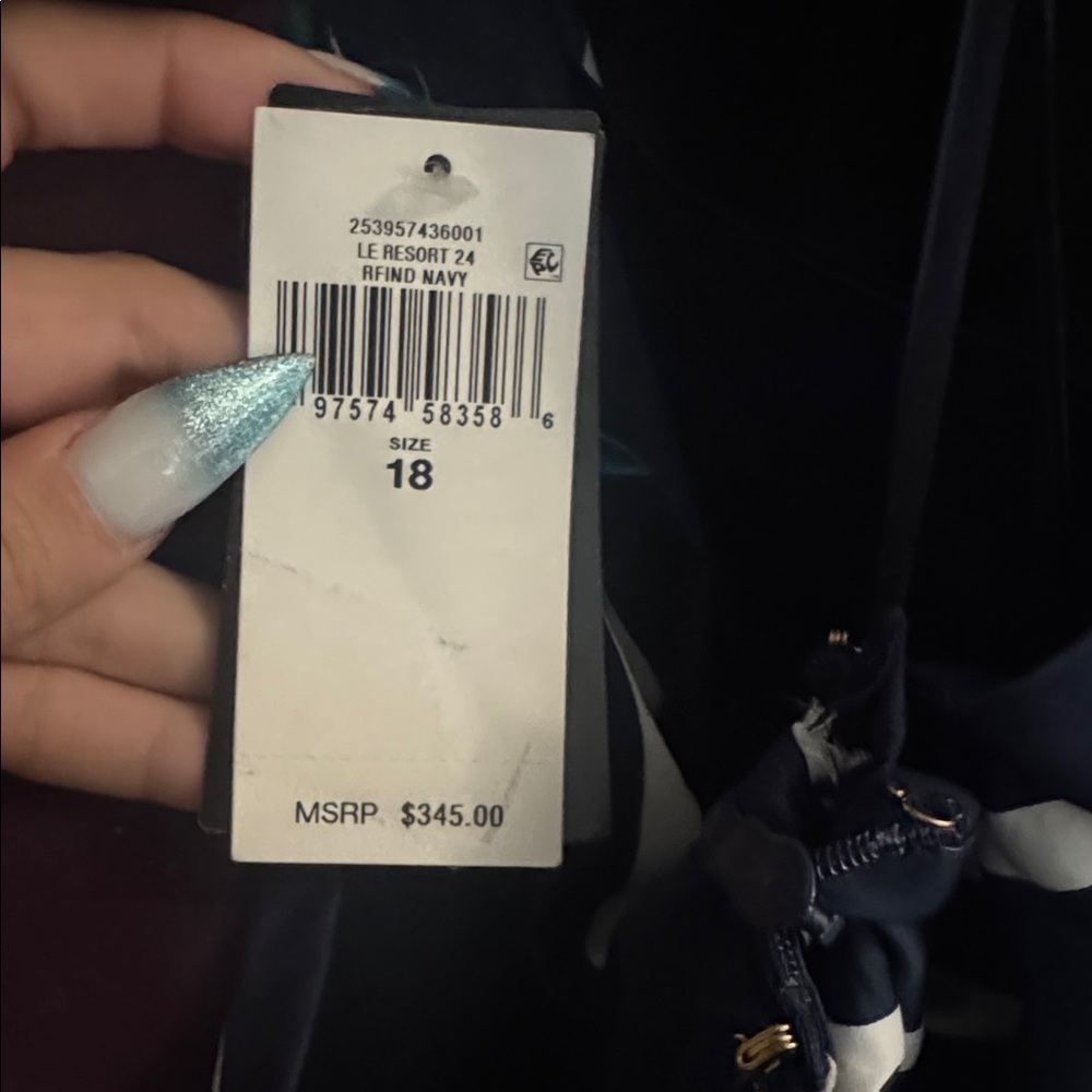 Lauren Ralph Lauren Women's Striped Belted Taffeta Cocktail Dress NEW - Picture 5 of 6